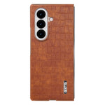 AZNS For Samsung Galaxy Z Fold8 Ultra Case Electroplating Crocodile Texture PU + TPU Phone Cover