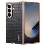 AZNS For Samsung Galaxy Z Fold8 Ultra Case Electroplating Crocodile Texture PU + TPU Phone Cover