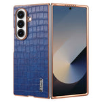 AZNS For Samsung Galaxy Z Fold8 Ultra Case Electroplating Crocodile Texture PU + TPU Phone Cover