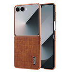 AZNS For Samsung Galaxy Z Flip8 Case Electroplating Crocodile Texture PU + TPU Phone Cover