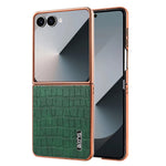 AZNS For Samsung Galaxy Z Flip8 Case Electroplating Crocodile Texture PU + TPU Phone Cover