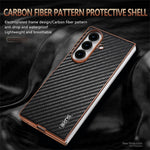 AZNS Telefoncover Til Samsung Galaxy Z Fold8 Ultra Galvanisering Kulfibertekstur PU + TPU Telefoncover