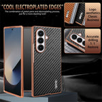 AZNS Telefoncover Til Samsung Galaxy Z Fold8 Ultra Galvanisering Kulfibertekstur PU + TPU Telefoncover