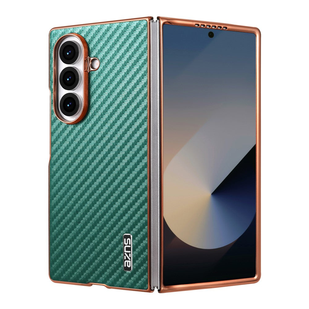 AZNS Telefoncover Til Samsung Galaxy Z Fold8 Ultra Galvanisering Kulfibertekstur PU + TPU Telefoncover