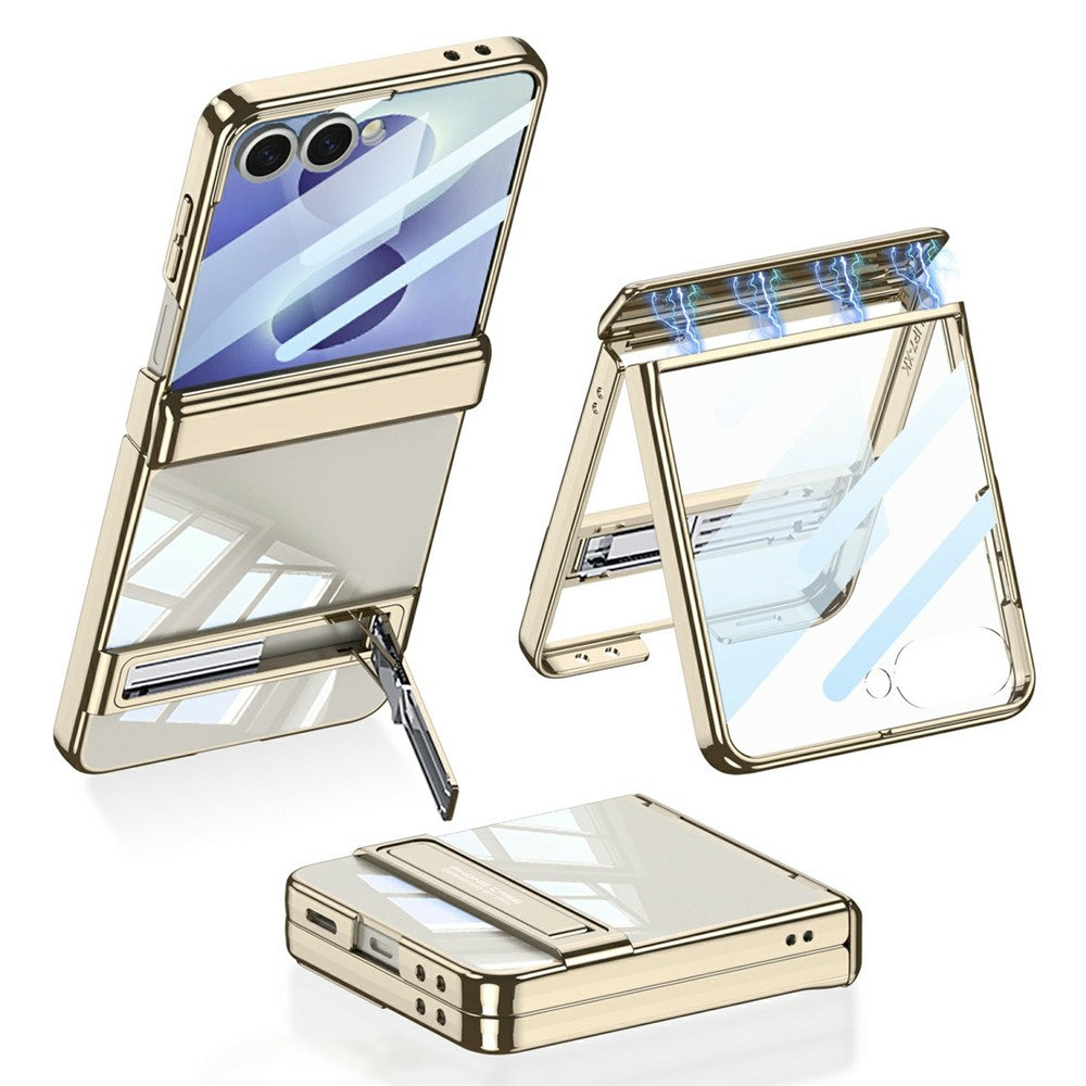 GKK For Samsung Galaxy Z Fold8 Case Magnetic Hinge Protection PC Tempered Glass Kickstand Phone Cover