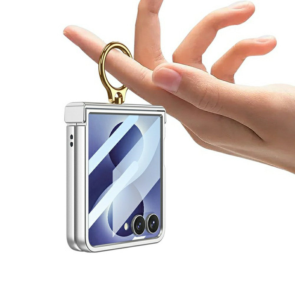 GKK för Samsung Galaxy Z Flip8 Magnetiskt Skal Ring Stöd Ultratunt mobilskal med Skärmfilm