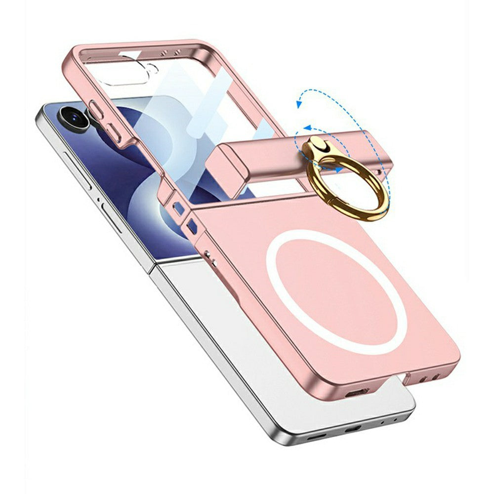 GKK för Samsung Galaxy Z Flip8 Magnetiskt Skal Ring Stöd Ultratunt mobilskal med Skärmfilm
