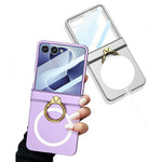 GKK för Samsung Galaxy Z Flip8 Magnetiskt Skal Ring Stöd Ultratunt mobilskal med Skärmfilm