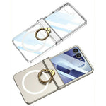 GKK för Samsung Galaxy Z Flip8 Magnetiskt Skal Ring Stöd Ultratunt mobilskal med Skärmfilm