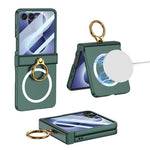 GKK för Samsung Galaxy Z Flip8 Magnetiskt Skal Ring Stöd Ultratunt mobilskal med Skärmfilm