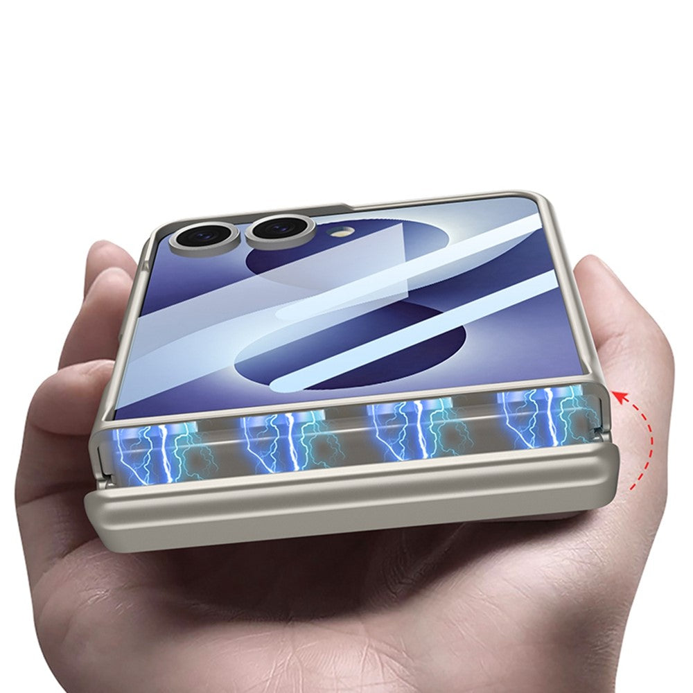 GKK For Samsung Galaxy Z Flip8 Magnetic Case Hinge Protection PC Phone Cover with Screen Film