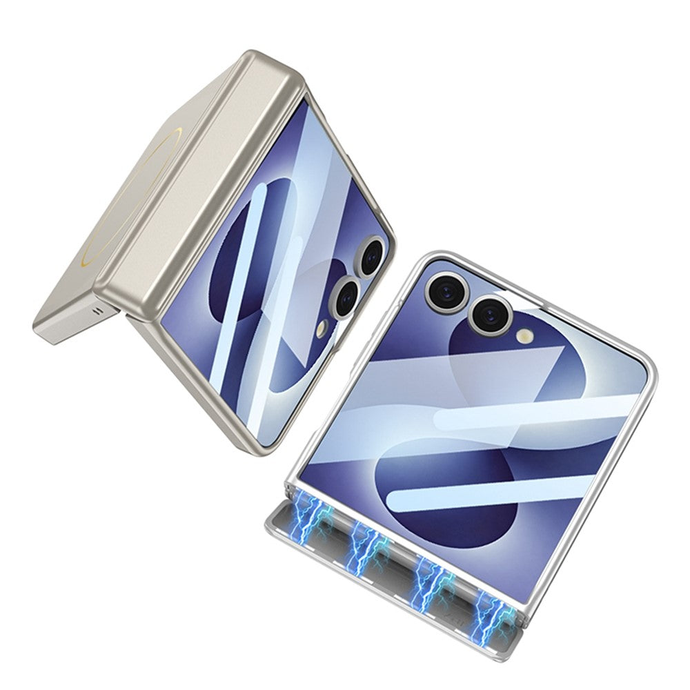 GKK For Samsung Galaxy Z Flip8 Magnetic Case Hinge Protection PC Phone Cover with Screen Film