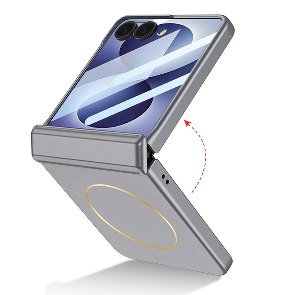 GKK For Samsung Galaxy Z Flip8 Magnetic Case Hinge Protection PC Phone Cover with Screen Film