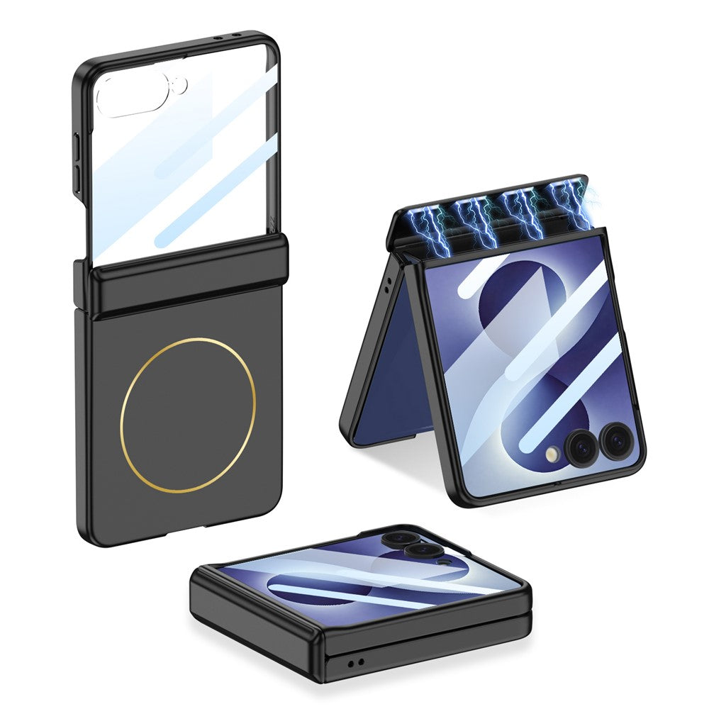 GKK For Samsung Galaxy Z Flip8 Magnetic Case Hinge Protection PC Phone Cover with Screen Film