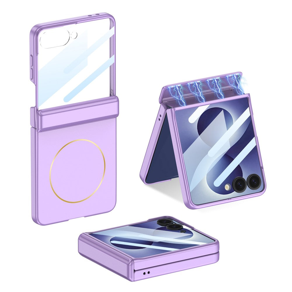 GKK For Samsung Galaxy Z Flip8 Magnetic Case Hinge Protection PC Phone Cover with Screen Film