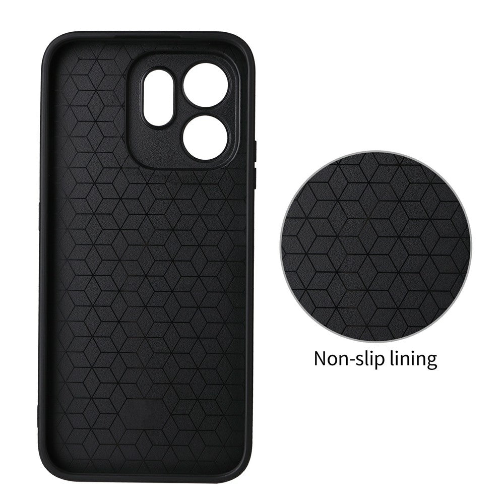 For Honor 600 Smart 5G / X7e Plus 5G Case Carbon Fiber Texture Leather Coated TPU PC Phone Cover with Metal Ring for Magnetic Car Mount