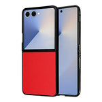 For Samsung Galaxy Z Flip8 Case Litchi Texture Leather + Hard PC Phone Cover