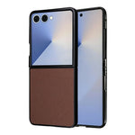 For Samsung Galaxy Z Flip8 Case Litchi Texture Leather + Hard PC Phone Cover