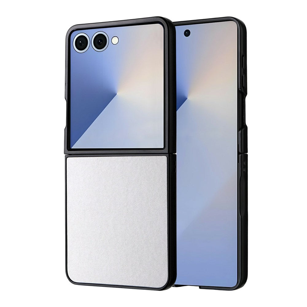 For Samsung Galaxy Z Flip8 Case PU Leather Hard PC Protective Phone Cover