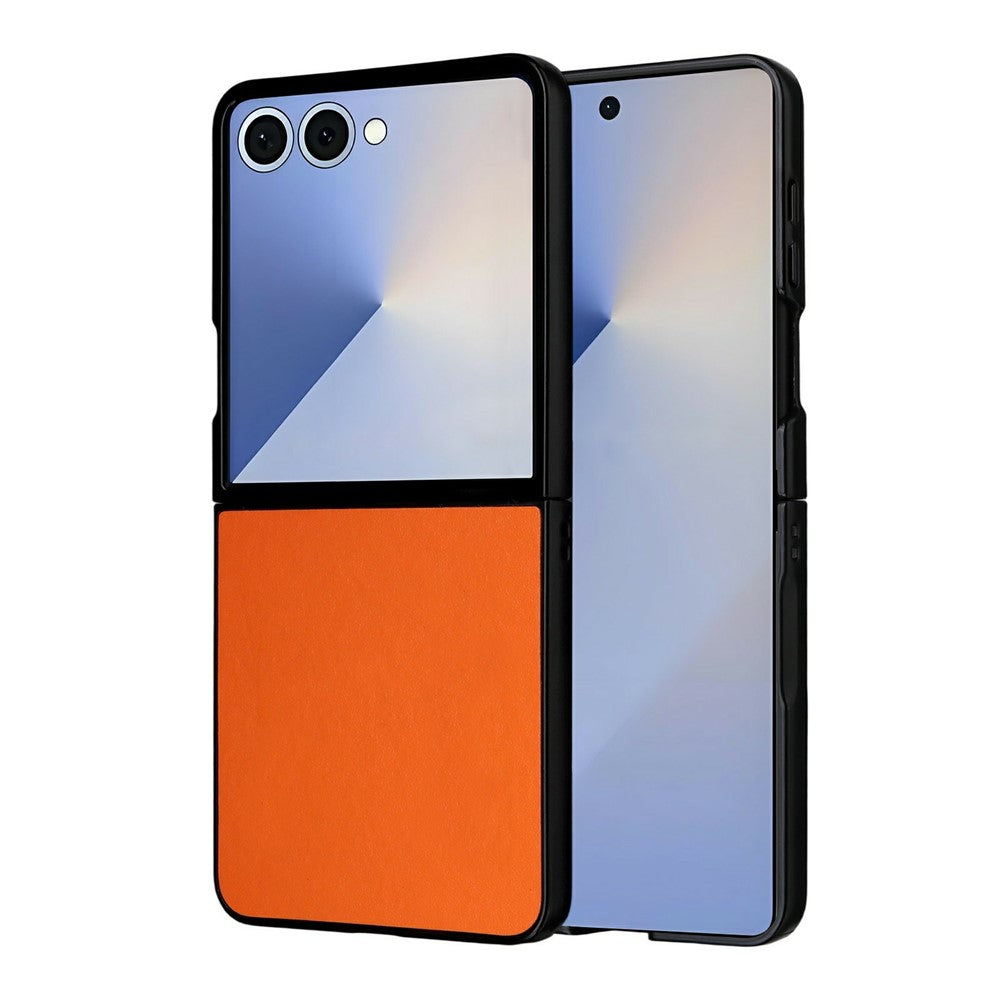 For Samsung Galaxy Z Flip8 Case PU Leather Hard PC Protective Phone Cover