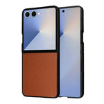 For Samsung Galaxy Z Flip8 Case PU Leather Hard PC Protective Phone Cover