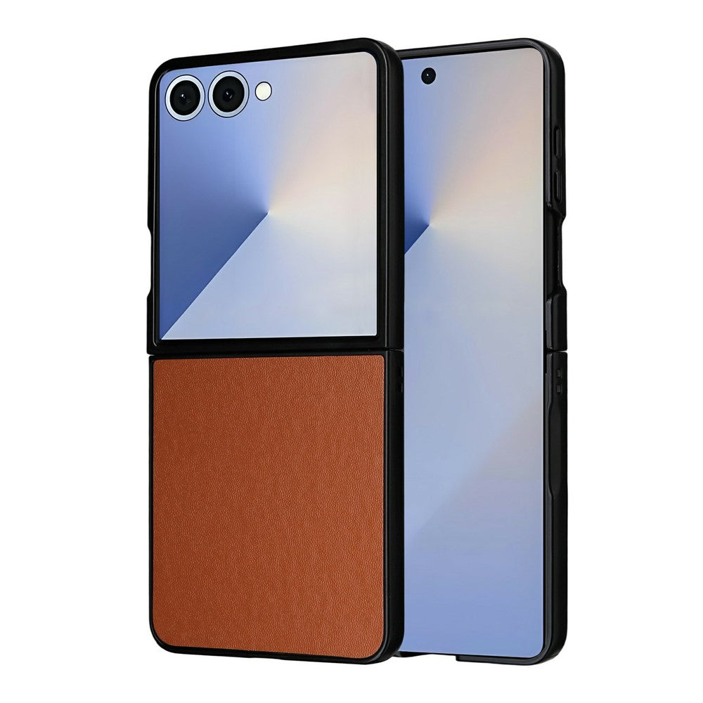 For Samsung Galaxy Z Flip8 Case PU Leather Hard PC Protective Phone Cover