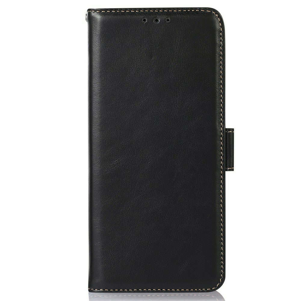 For Oppo A7 Pro Max 5G Case RFID Blocking Genuine Cow Leather Wallet Phone Cover