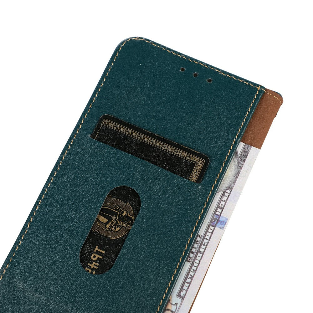 KHAZNEH for Oppo A7 Pro Max 5G Case Wallet Genuine Cow Leather Phone Cover Nappa Texture