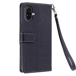 Samsung Galaxy A06 4G / A06 5G / A07 4G / A07 5G / A07s 4G / F70e 5G / M17e 5G / A08 5G / A08 4G Läderfodral med handledsrem och axelrem Tvåfärgat mobilfodral med flera kortplatser