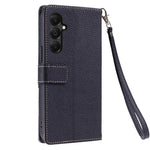For Samsung Galaxy A05s 4G  /  Galaxy F14 4G Leather Case with Wrist Strap and Shoulder Strap Dual Color Multi Card Slots Phone Cover