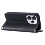 For Xiaomi Redmi Note 14 5G  /  Poco M7 Pro 5G Leather Case with Wrist Strap and Shoulder Strap Dual Color Multi Card Slots Phone Cover