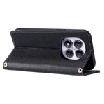 For Xiaomi Redmi Note 14 Pro 5G  /  Poco X7 5G  /  Redmi Note 14 Pro+ 5G Leather Case with Wrist Strap and Shoulder Strap Dual Color Multi Card Slots Phone Cover