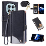 For Xiaomi Redmi Note 15 5G (Global)  /  Redmi Note 15 4G (Global)  /  Poco M8 5G Leather Case with Wrist Strap and Shoulder Strap Dual Color Multi Card Slots Phone Cover