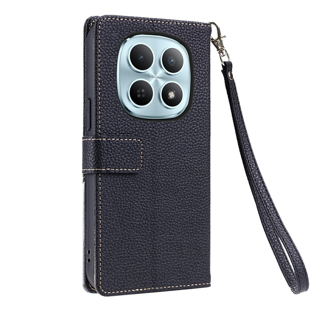 For Xiaomi Redmi Note 15 5G (Global)  /  Redmi Note 15 4G (Global)  /  Poco M8 5G Leather Case with Wrist Strap and Shoulder Strap Dual Color Multi Card Slots Phone Cover