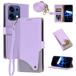 For Oppo A6 Pro 5G / F31 5G / A6 Pro 4G Leather Case with Wrist Strap and Shoulder Strap Dual Color Multi Card Slots Phone Cover