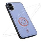 WANLONFENG for Samsung Galaxy A06 5G KJB1 Series Magnetic Case with 2Pcs Tempered Glass Screen Protector Tech Fabric Texture PC+TPU Phone Cover