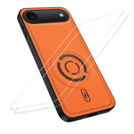 WANLONFENG for iPhone Air KJB1 Series Magnetic Case with 2Pcs Tempered Glass Screen Protector Tech Fabric Texture PC+TPU Phone Cover