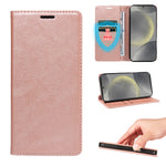 For Samsung Galaxy S25 Wallet Case RFID Blocking Card Slots Stand Magnetic Closure Leather Phone Cover