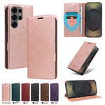 For Samsung Galaxy S25 Ultra Wallet Case RFID Blocking Card Slots Stand Magnetic Closure Leather Phone Cover