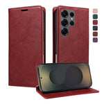 For Samsung Galaxy S25 Ultra Wallet Case RFID Blocking Card Slots Stand Magnetic Closure Leather Phone Cover