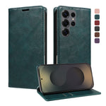 For Samsung Galaxy S25 Ultra Wallet Case RFID Blocking Card Slots Stand Magnetic Closure Leather Phone Cover