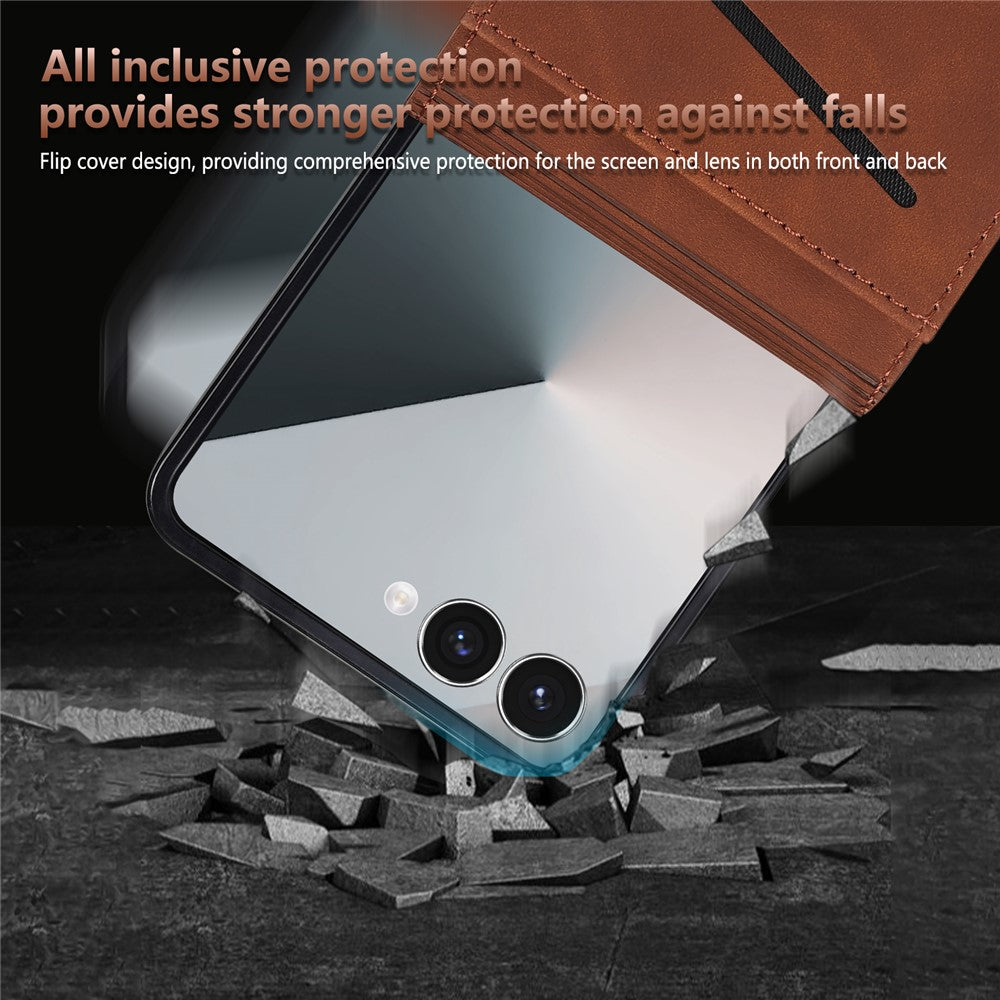 AZNS Til Samsung Galaxy Z Flip8 Etui PU Læder Pung Telefoncover