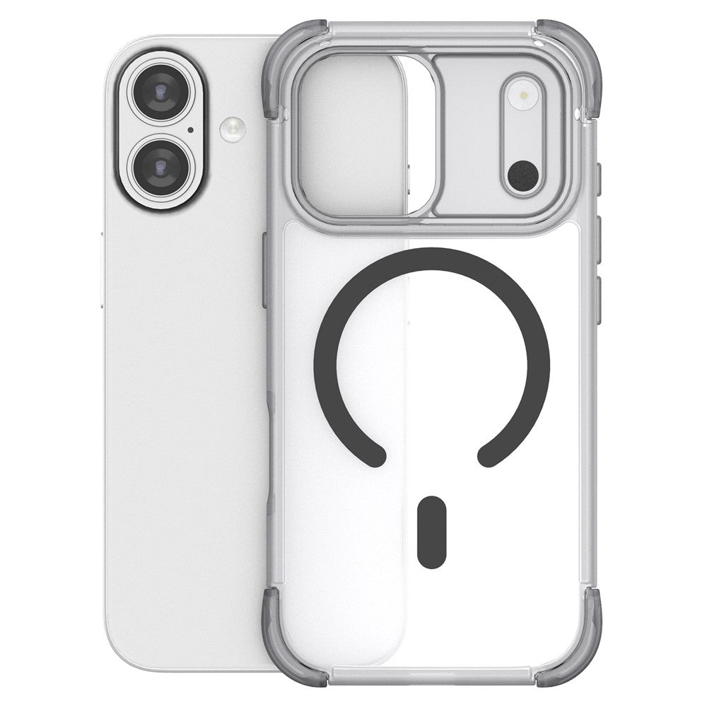 For iPhone 17 Magnetic Case Skin-touch PC + TPU Airbag Protection Phone Cover