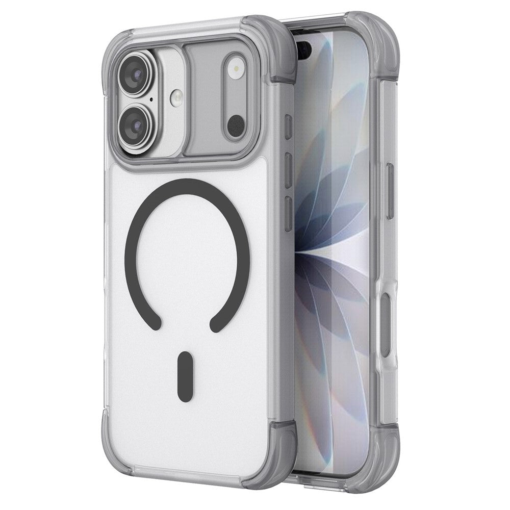 For iPhone 17 Magnetic Case Skin-touch PC + TPU Airbag Protection Phone Cover