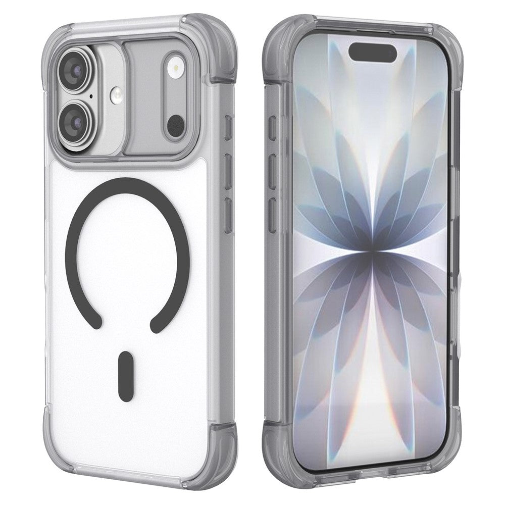 For iPhone 17 Magnetic Case Skin-touch PC + TPU Airbag Protection Phone Cover