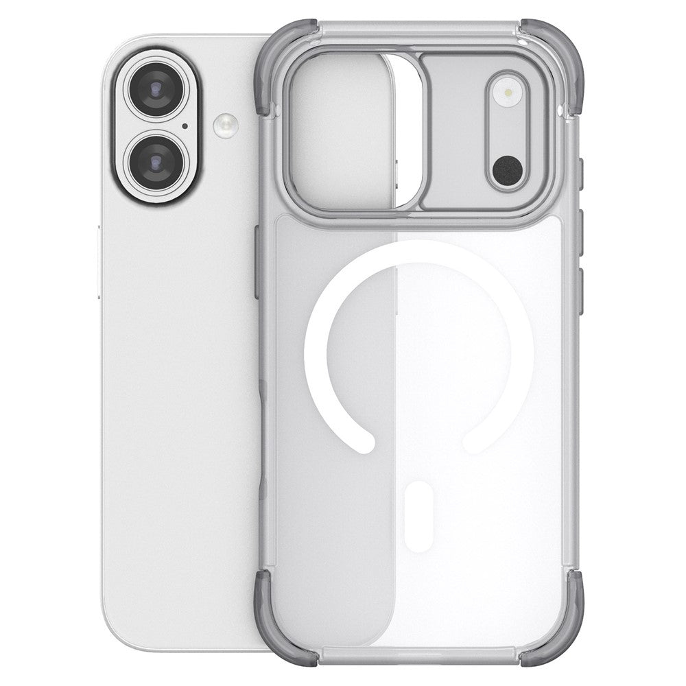 For iPhone 17 Magnetic Case Skin-touch PC + TPU Airbag Protection Phone Cover