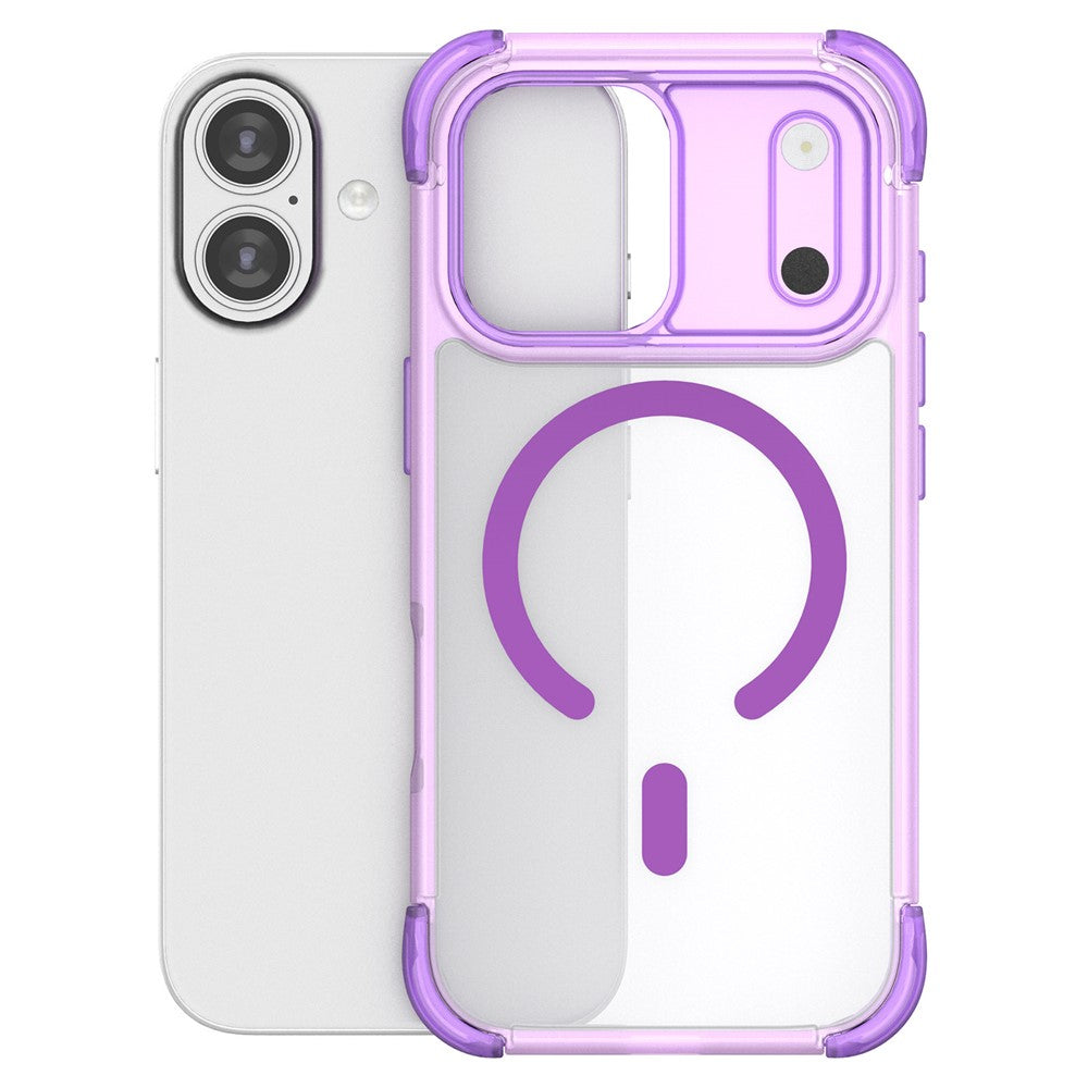 For iPhone 17 Magnetic Case Skin-touch PC + TPU Airbag Protection Phone Cover