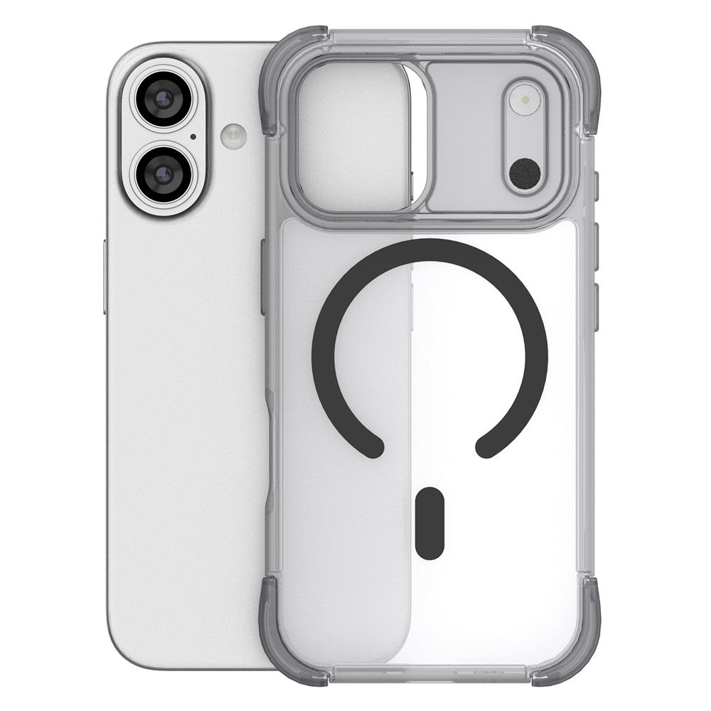 For iPhone 16 Magnetic Case Skin-touch PC + TPU Airbag Protection Phone Cover