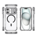 For iPhone 16 Magnetic Case Skin-touch PC + TPU Airbag Protection Phone Cover