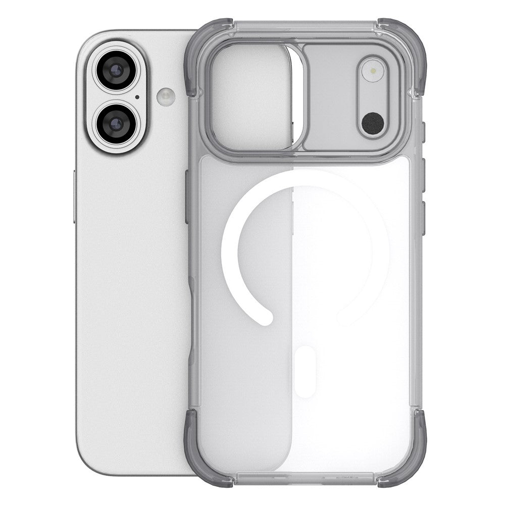 For iPhone 16 Magnetic Case Skin-touch PC + TPU Airbag Protection Phone Cover